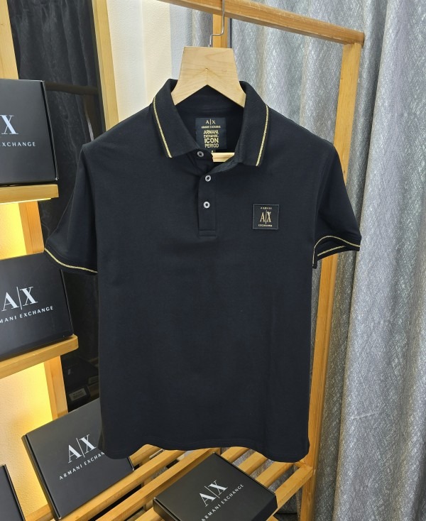 First copy AX  Polo Tshirt Black M483