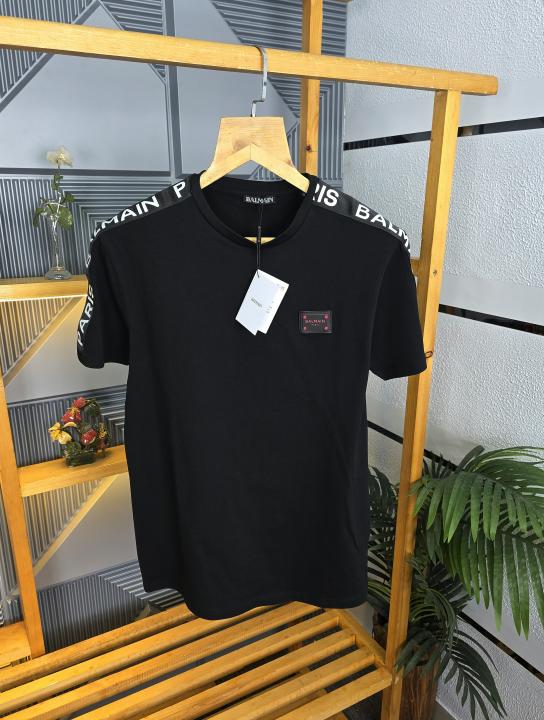 First copy Balmain Round Neck T black Shirt 03 K19-03